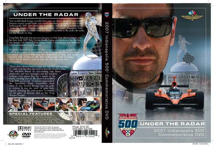 2007 Indy 500 Commemorative Cover