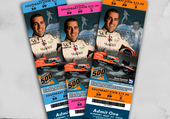 2008 Indianapolis 500 Race Day Ticket