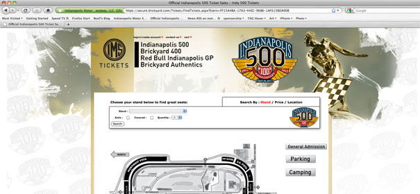 Indy 500 website